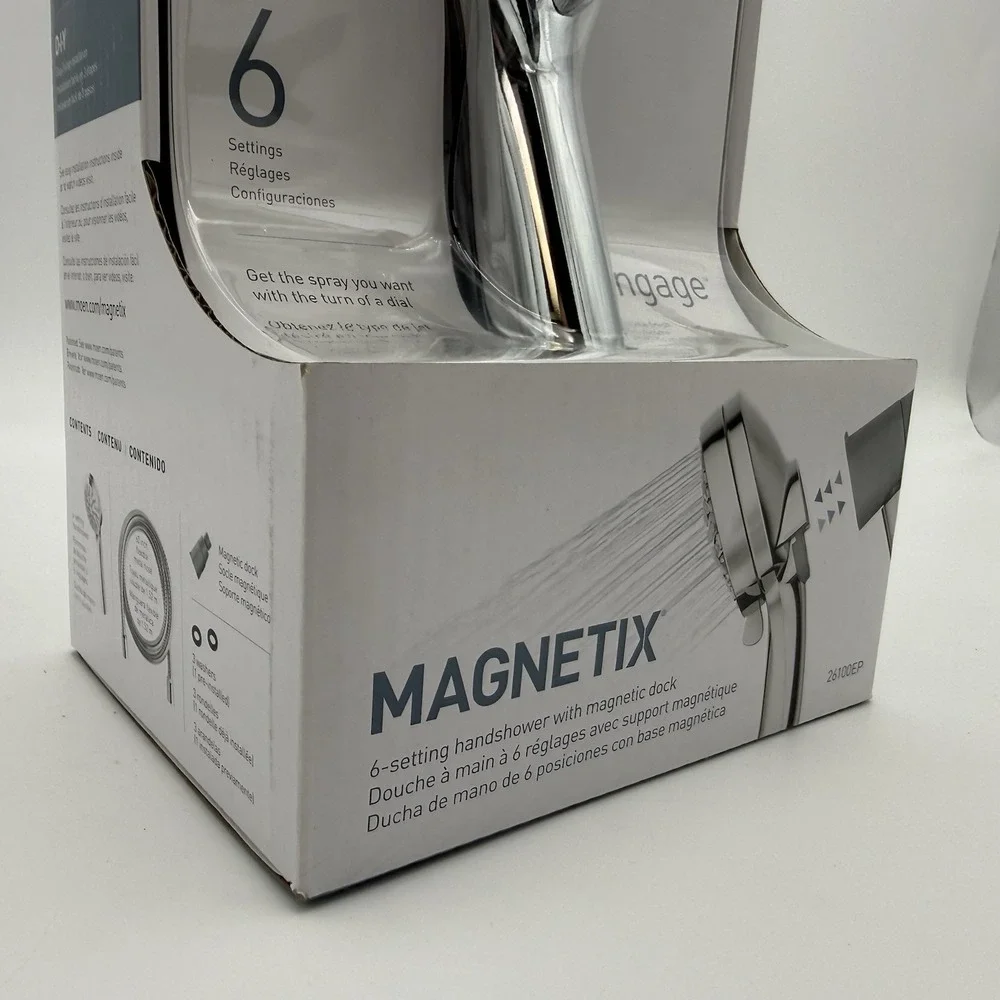 Moen Magnetix Engage Chrome 6 Settings Handheld Showerhead 2 gpm Water Pressure